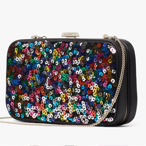 NWT Kate Spade Tonight Crossbody Sequin Clutch - Picture 4 of 7